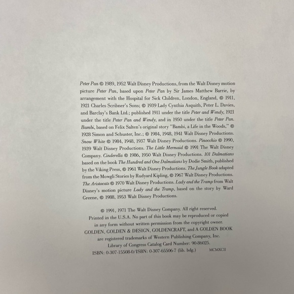 1989 Walt Disney's Classic Movie Treasury 10 Favorite Stories - Hardcover - Picture 5 of 12